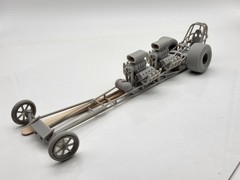 1960s Front Engine Dragster With Two V8s, 1/25 Scale Mode Kit