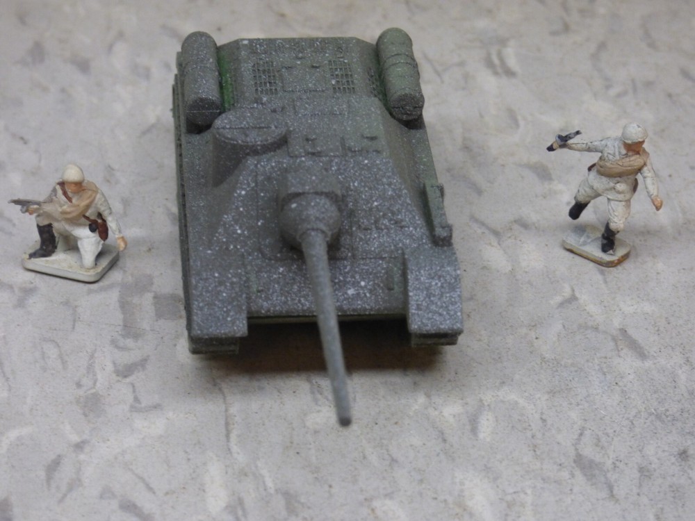 MIR / Roco Minitank Compatible WWII Russian SU-100 & Airfix Soldiers Lot#7389B©