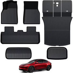 Heavu Duty Set 30 In. W X 5 In. H Plastic Car F;Oor Mat with Backrest Protectors