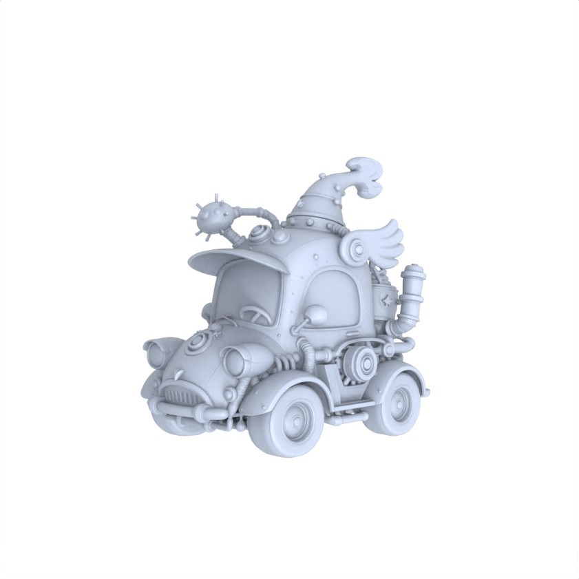 1/150 MRY-SFW LYTA137 Unpainted Fairy Tale Steampunk Car Kit, Fantasy Diorama