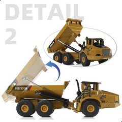 Toy set Dump truck and excavator, die-cast model of construction equipment,