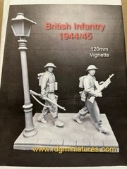 RDG Miniatures – 1/16 British Infantry 1944/45 Vignette (Very Rare, OOP) w/ base