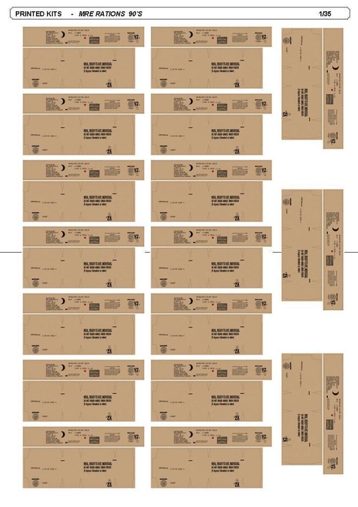 US ARMY MRE RATIONS BOXES 90´S 1/35