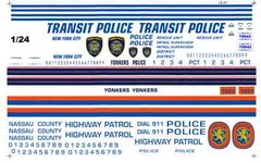 Yonkers – New York City – Nassau Cty 1/24th – 1/25th Scale WATERSLIDE DECALS – B