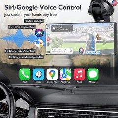 10.26″ Portable Carplay Screen for Car, 4K HD Car Stereo Touch Screen with