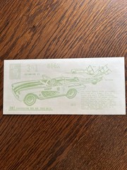 AMT 1962 Chevy Corvette Model Car Kit Orig Decal Sheet ONLY Nice!