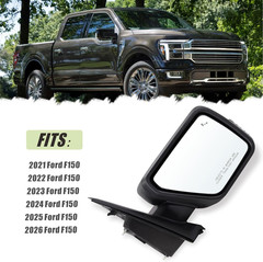 Right Passenger Side Door Mirror Compatible with 2021-2026 Ford F150 with Manual