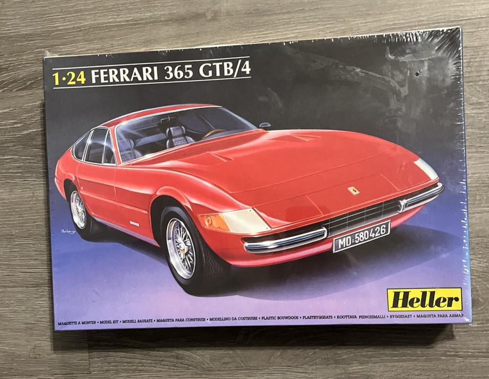 RARE. Heller Ferrari 365 GTB/4 1/24 Kit Factory Sealed.