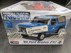 🔥😎Monogram Trucks ’80 Ford Bronco 2 n 1 Kit #85-7214 Factory Sealed Dented Box