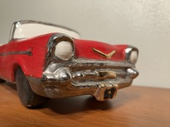 1957 Chevrolet Convertible Ceramic Model Red Craft Art