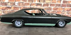 1/24 Scale: 15-inch “Five 5 Slot Mags” Resin Wheels W/ Wide Rear Tires