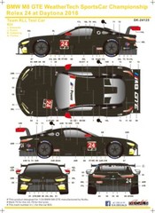 SK Decal 1/24 BMW M8 GTE Daytona 24h 2018 No.24 Full Decal for PLATZ JP 10113