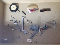 Vintage Hubley 1930 Packard Roadster 1:20 Parts Metal Model Car Kit Built Lot