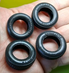 AMT GOODYEAR POLYGLAS GT L6015 MODEL KIT TIRES [Lot of 4]