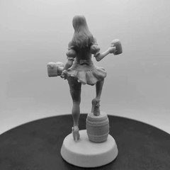 1/24 Resin Figure Model Kit Sexy Bartender Girl Unassembled, Unpainted Model Kit