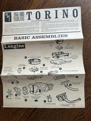 AMT 1968 Ford Torino Model Car Kit Instructions ONLY Nice!