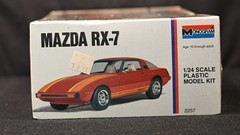 Vintage 1979 Monogram Mazda RX-7 1/24 Model Kit 2257 Sealed Box Molded Red