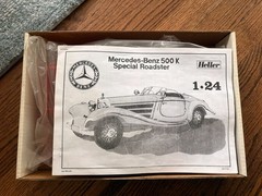 NEW IN BOX! Heller 1/24 Mercedes 500K Special Roadster Model Kit