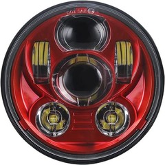 5.75″ LED Motorcycle Headlight Projector Lamp Iron 883 Sportster Dyna Red