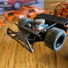Built Model Car, 1967 Chevy Camaro Vintage Style short track Race Car, 1/25