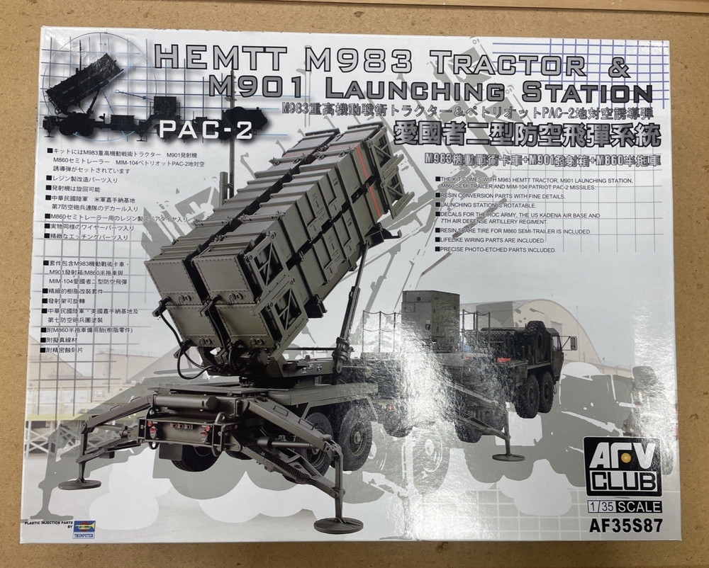 HEMTT M983 & M901 Patriot Launch – 1/35 Scale AFV Club Unassembled Kit#AF351S87
