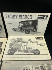 Vintage Monogram Model Kit Instructions Tijuana Taxi Paddy Wagon Red Baron More