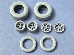 Resin 15/17 Scale inch “Weld Magnum 3” Wheels With Drag Slicks 1/24, 1/25