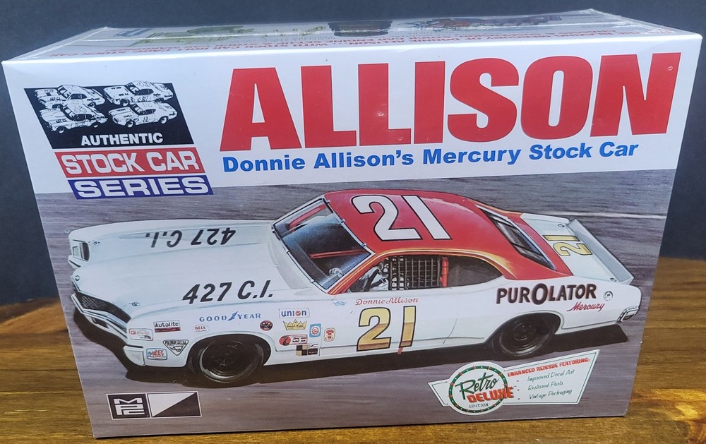 Donnie Allison Mercury Cyclone #21 NASCAR MPC796/12 SEALED Stock Car Model Kit