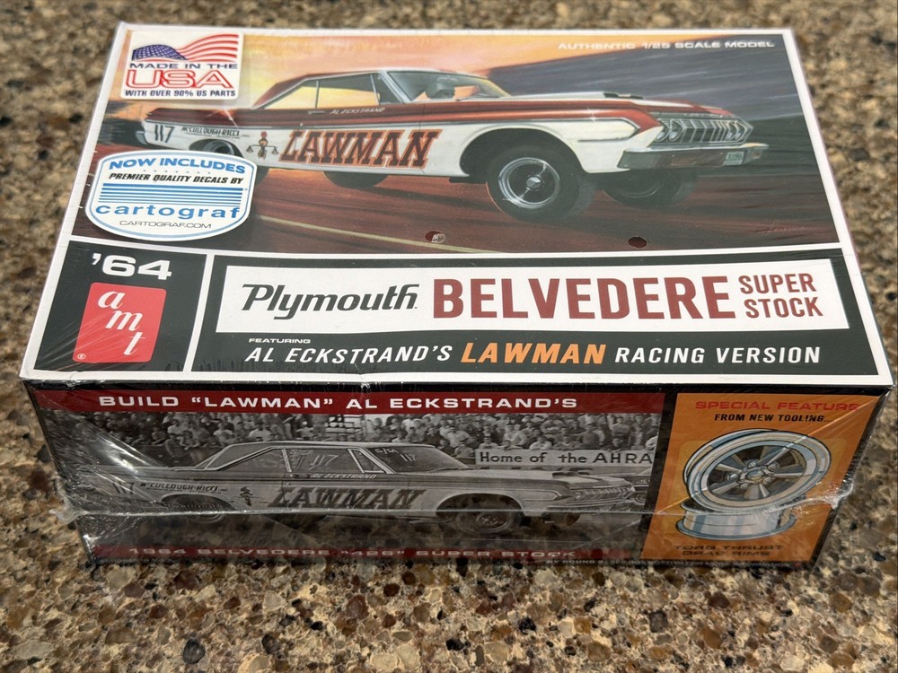 AMT 1964 PLYMOUTH BELVEDERE SUPER STOCK FACTORY SEALED KIT!! CIRCA 2016!! VMCP!