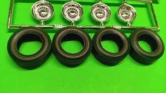 Redline Tires Magnum 500 Rim 1969 Plymouth GTX AMT 1/25 Chrome Wheels