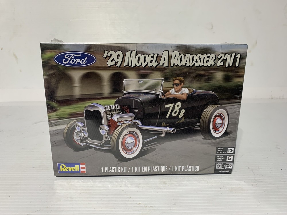 REVELL ‘29 MODEL A ROADSTER 1/25 #85-4463 Factory Sealed