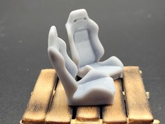 Recaro R3 mini bucket seats for 1/24 and 1/25 scale model cars (2pac)