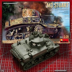 MINI ART 35432 1/35 M3 STUART LIGHT TANK (LATE PRODUCTION) PRECISION MODEL KIT