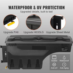 Driver Side Truck Tool Box in ABS 28 In., 6.6 Gal. Truck Bed Box with Password P