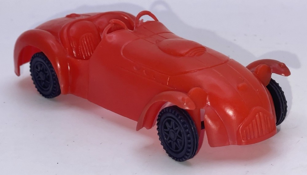 1951 Allard J2 Plastic Toy Car 1/32 PROCESSED PLASTIC Red 4.5” Nice