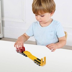 1/50 Scale Kenworth W900 Semi Truck with Lowboy Flatbed Trailer Die-Cast Model –