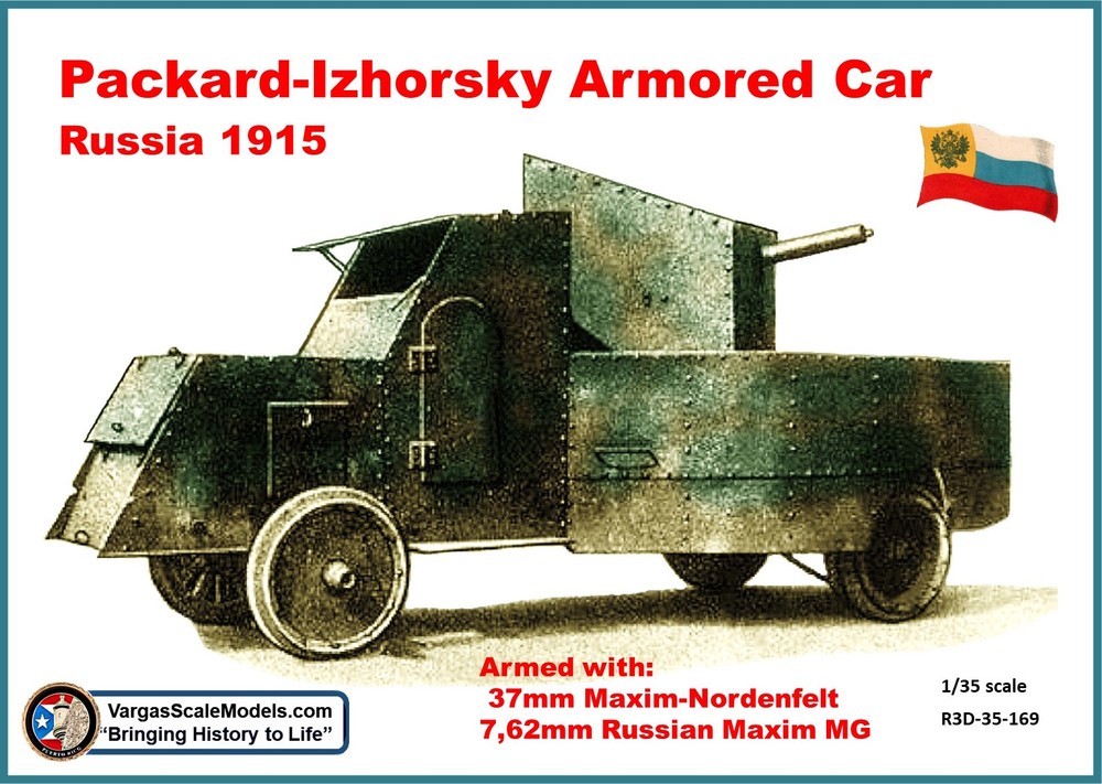 1/35 Russian Packard-Izhorsky Armored Car Russia 1915 CSM SS Models