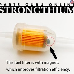 Strongthium 1/4″ 5/16″ Inline Fuel Filters with Magnet for Briggs &