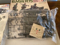 Tamiya BMW R75 German Motorcycle Model Kit 1/35. NEW MIB