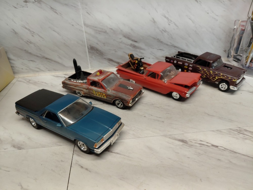 Model Junkyard/parts Plastic , Nice Custom Race Car Lot Of 4 Pickup ,elcamino