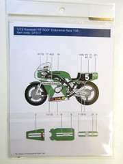 Decalpool 1/12 Kawasaki KR1000F Endurance Race 1981 Decal Sheet DP317