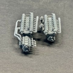 Delage Straight 8 Engine – 2 in 1 Stock & Supercharged 1/24 1/25