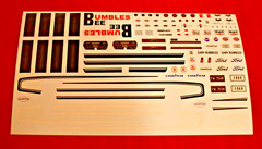 AMT 1969 Ford Galaxie 500 Bumble Bee Decal Sheet 1/25