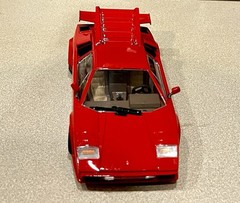 🏁 Built Plastic Model Car Kit TAMIYA Red Lamborghini Countach LP500S – 1/24 🏁