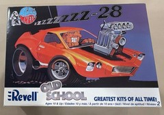 Revell Old School Deal’s Wheels ZZZZZZZ-28 Plastic Unassembled Kit Orange Decals