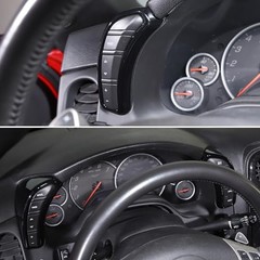 Dashboard Button Cover Trim Compatible with Chevy Corvette C6 2005 Gloss black