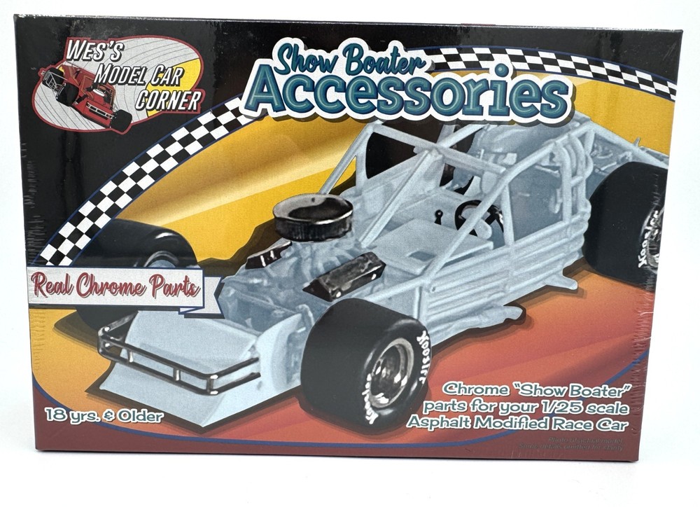 Wes’s Model Car Corner 1/25 Asphalt Modified Chrome Accessory Kit – NIB Sealed