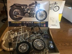 1/8 revell triumph drag bike model kit.