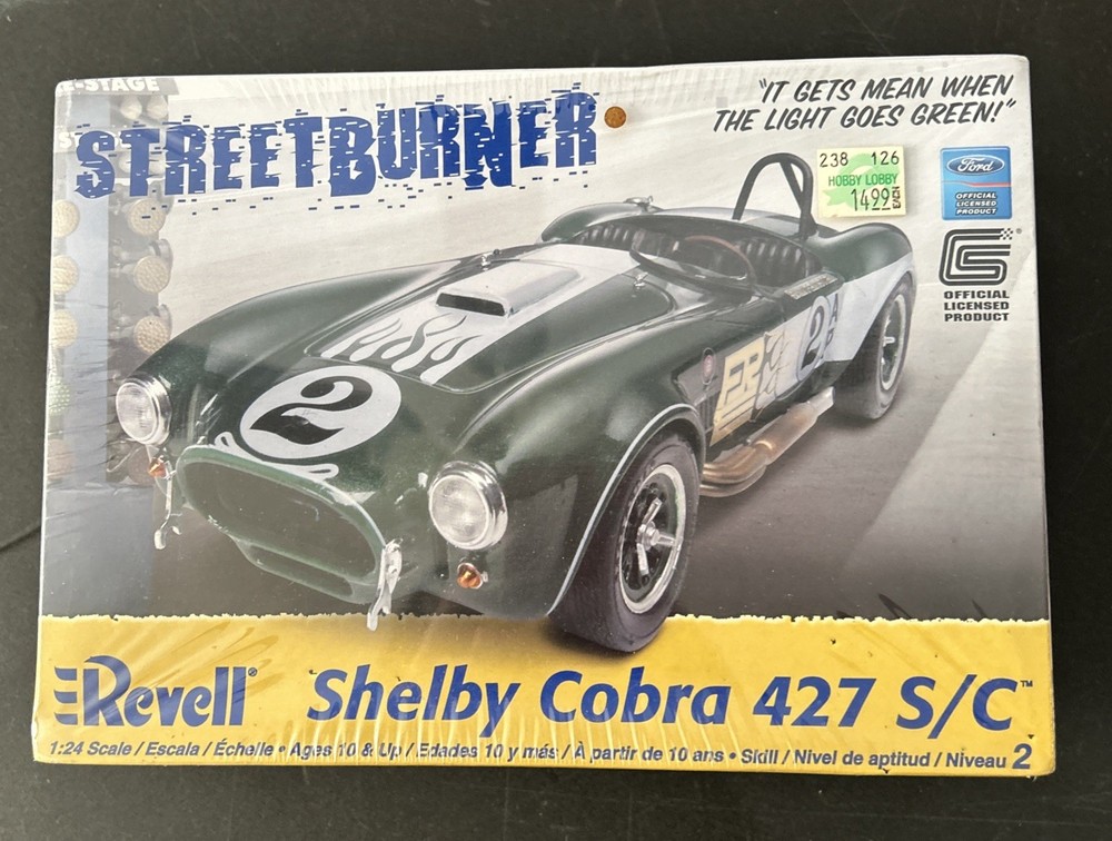 Revell Shelby Cobra 427 S/C 1:24 Car Street Burner Model Kit 85-2828 Sealed New