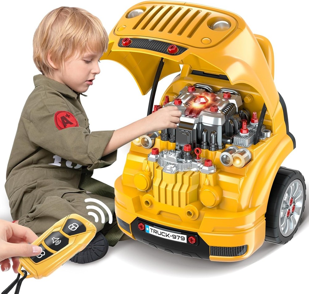 SpringFlower Toys Gifts for 3 4 5 6 7 8 Years Old Boys, Large Truck Engine,…